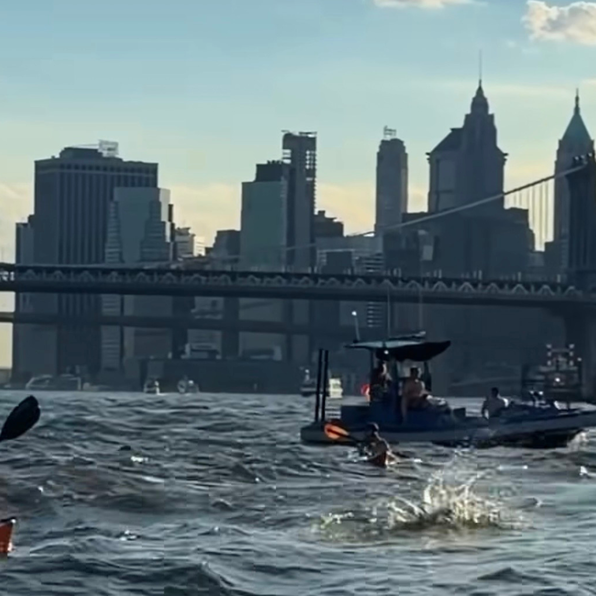 Mohamed Lahna Kicked Off His Historic Triathlon Across America with a One-Shot Swim Around Manhattan
