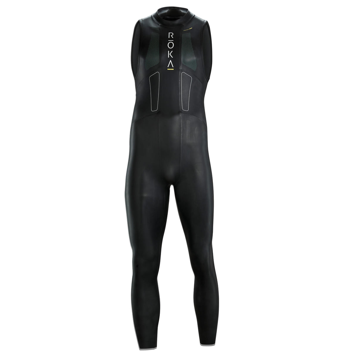 ROKA Men&#39;s Maverick Comp.3 Sleeveless - Fastest Entry-Level Sleeveless Men&#39;s Triathlon Wetsuit (Front View)