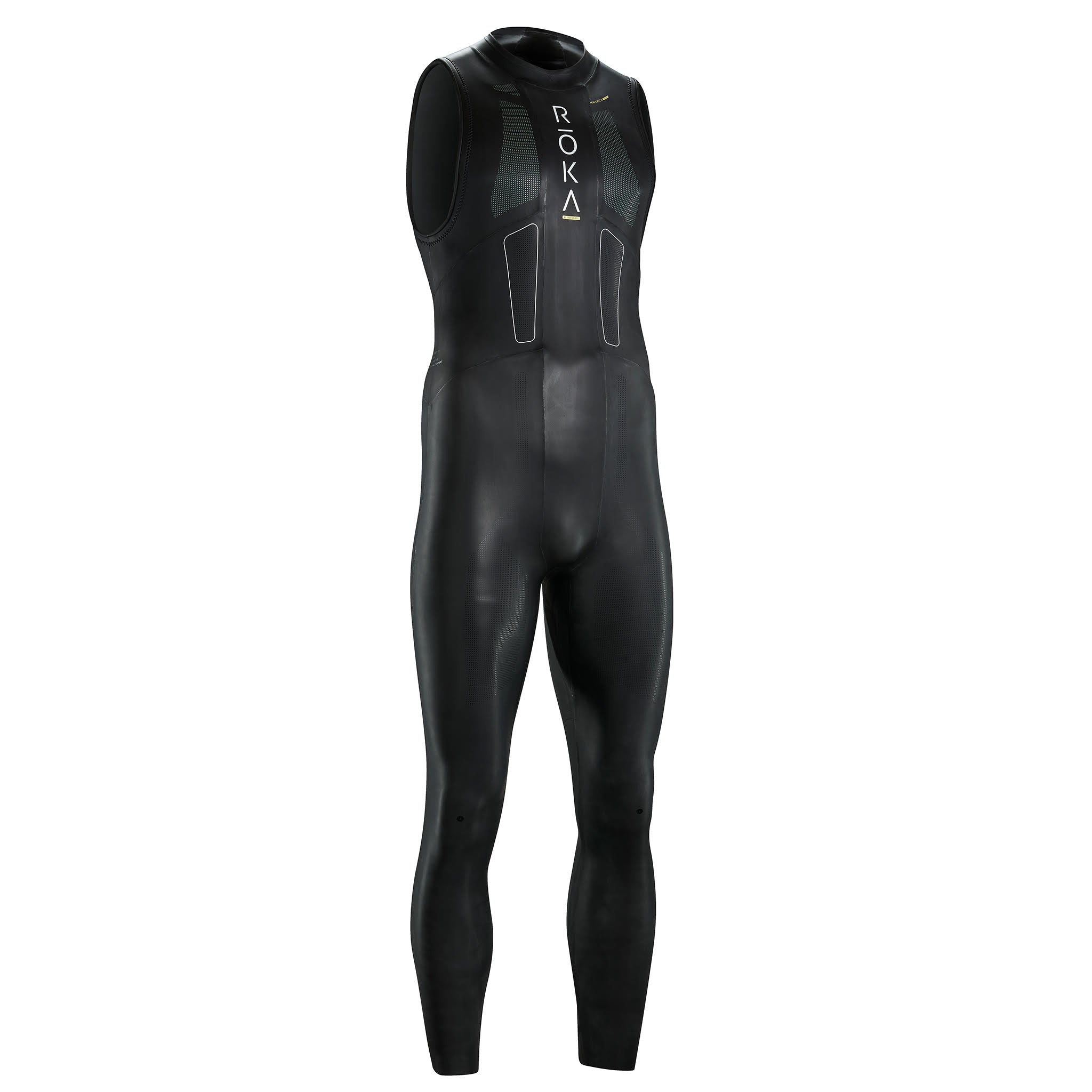ROKA Men's Maverick Comp.3 Sleeveless - Fastest Entry-Level Sleeveless Men's Triathlon Wetsuit (3Q View)