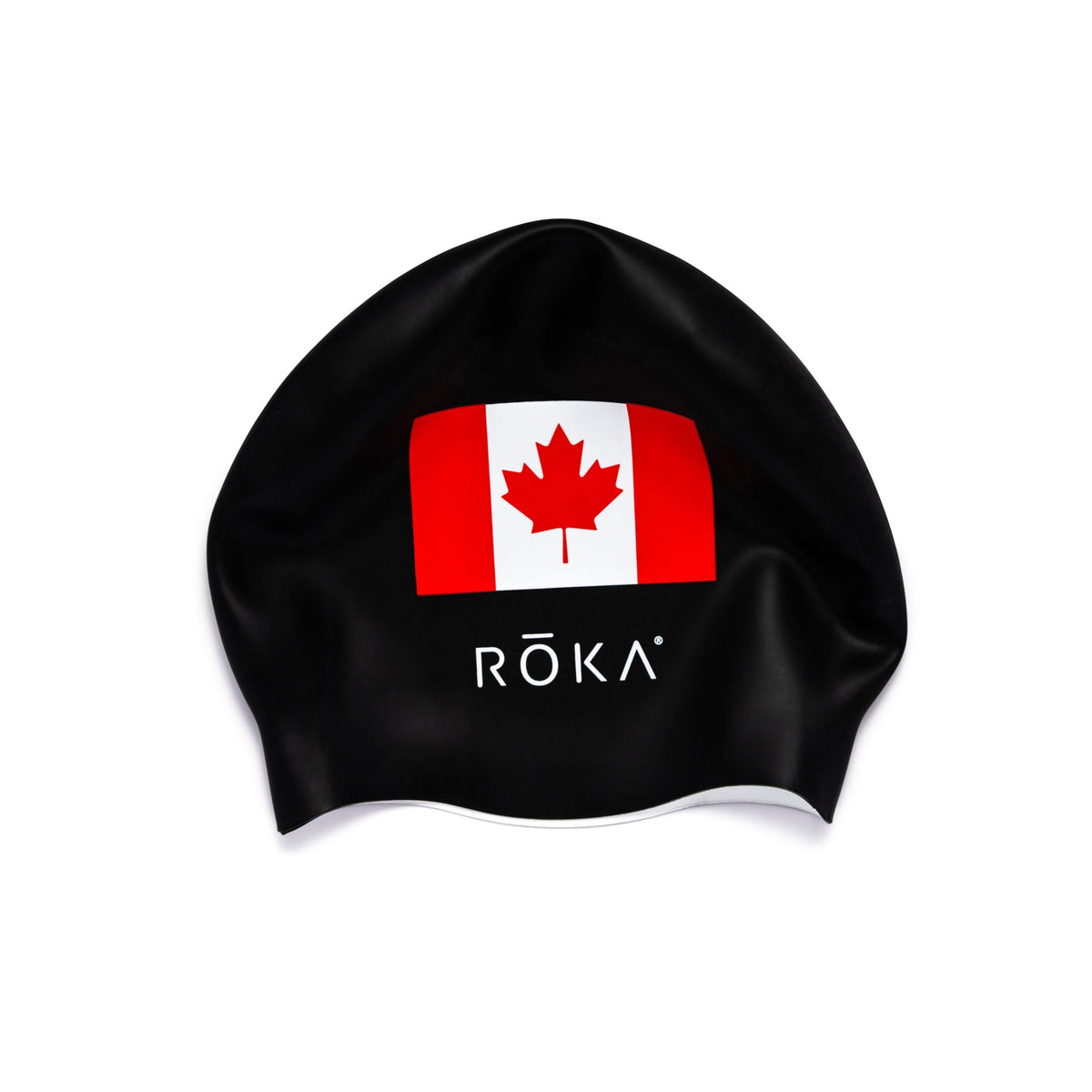 Canada Silicone Swim Cap (Reversible Black/White)