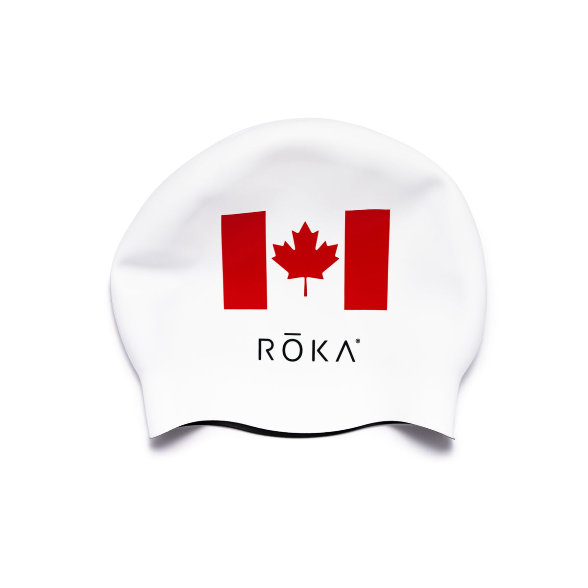 Canada Silicone Swim Cap (Reversible Black/White)