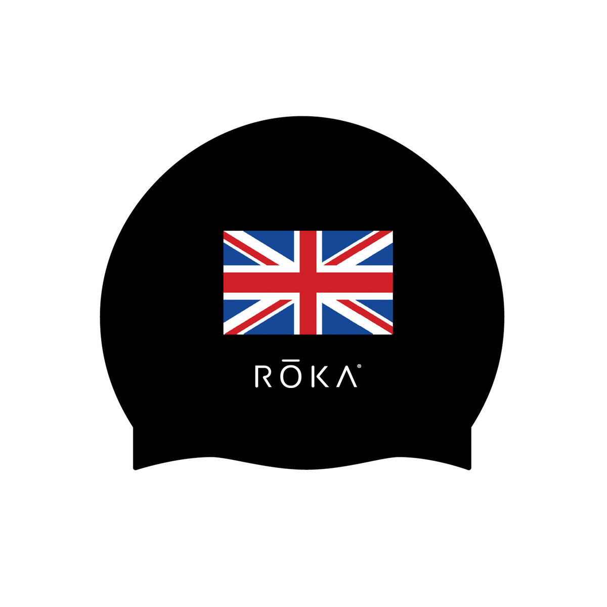 UK Silicone Swim Cap (Reversible Black/White)